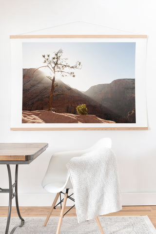 BENJAMIN RENSCHEN Deserted Sunrise Tree in Zion NP Art Print And Hanger