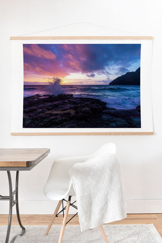 BENJAMIN RENSCHEN Hawaiian Sunrise at the Beach Art Print And Hanger