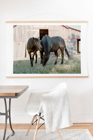 BENJAMIN RENSCHEN Love on the Horse Ranch Art Print And Hanger