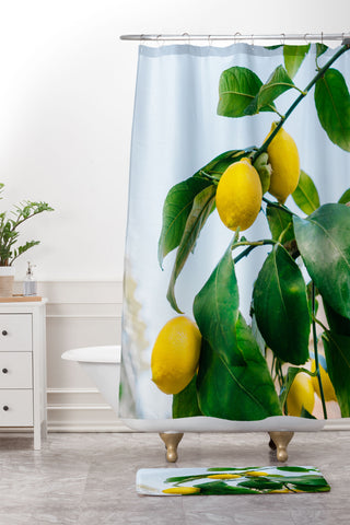 Bethany Young Photography Amalfi Coast Lemons III Shower Curtain And Mat