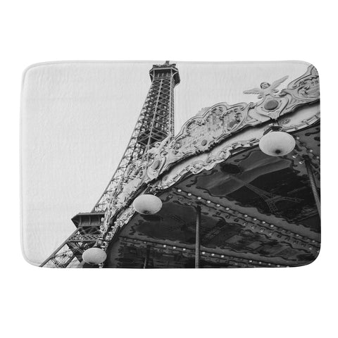 Bethany Young Photography Eiffel Tower Carousel Memory Foam Bath Mat