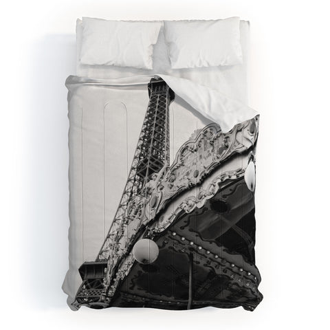 Bethany Young Photography Eiffel Tower Carousel Comforter