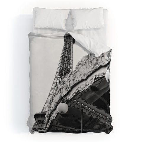 Bethany Young Photography Eiffel Tower Carousel Duvet Cover