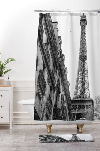 Bethany Young Photography Eiffel Tower III Shower Curtain And Mat