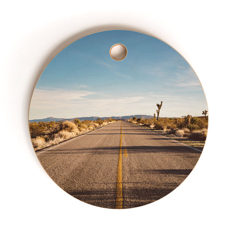 Bethany Young Photography Joshua Tree Road Cutting Board Round