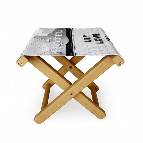 Bethany Young Photography Let Love In Monochrome Folding Stool