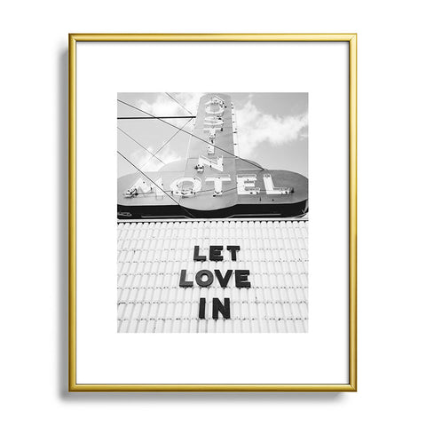 Bethany Young Photography Let Love In Monochrome Metal Framed Art Print