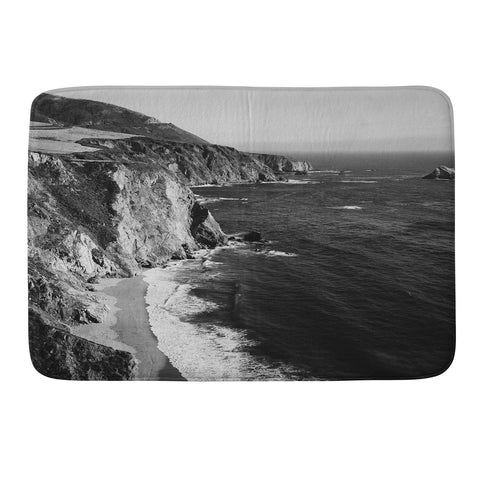 Bethany Young Photography Monochrome Big Sur Memory Foam Bath Mat