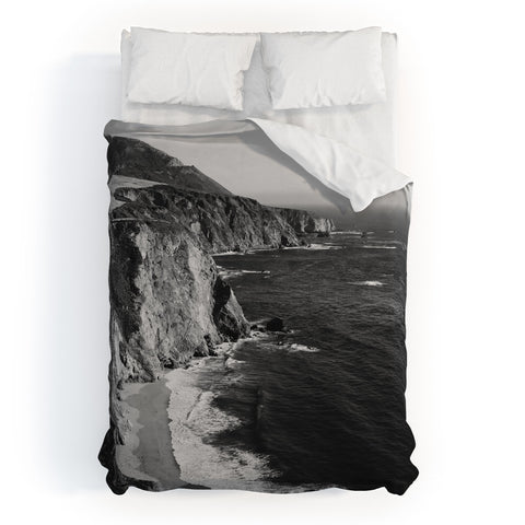 Bethany Young Photography Monochrome Big Sur Duvet Cover