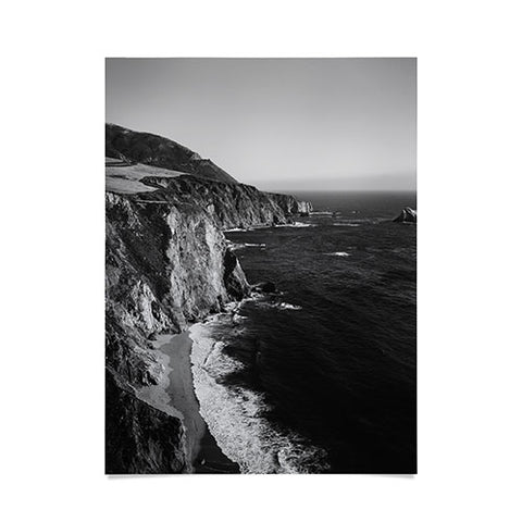 Bethany Young Photography Monochrome Big Sur Poster
