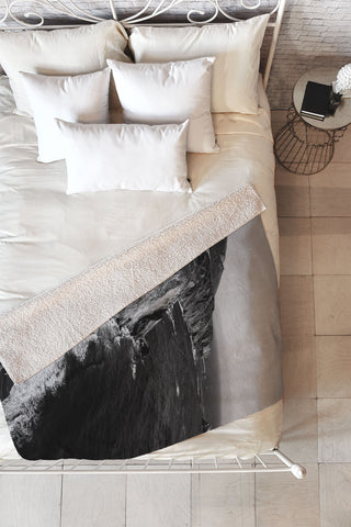 Bethany Young Photography Monochrome Big Sur Fleece Throw Blanket