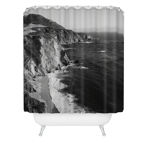 Bethany Young Photography Monochrome Big Sur Shower Curtain