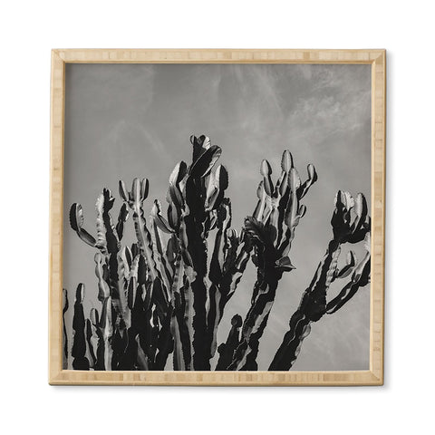 Bethany Young Photography Monochrome Cactus Sky Framed Wall Art