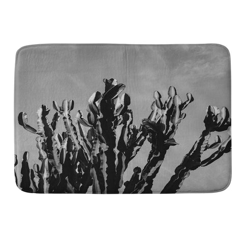 Bethany Young Photography Monochrome Cactus Sky Memory Foam Bath Mat