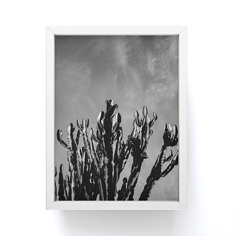 Bethany Young Photography Monochrome Cactus Sky Framed Mini Art Print