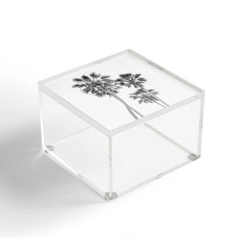 Bethany Young Photography Monochrome California Palms Acrylic Box