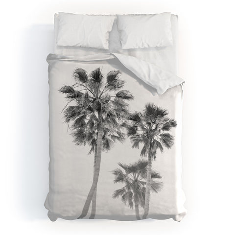 Bethany Young Photography Monochrome California Palms Duvet Cover