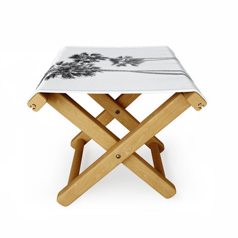 Bethany Young Photography Monochrome California Palms Folding Stool