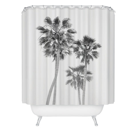 Bethany Young Photography Monochrome California Palms Shower Curtain