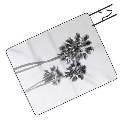 Bethany Young Photography Monochrome California Palms Picnic Blanket