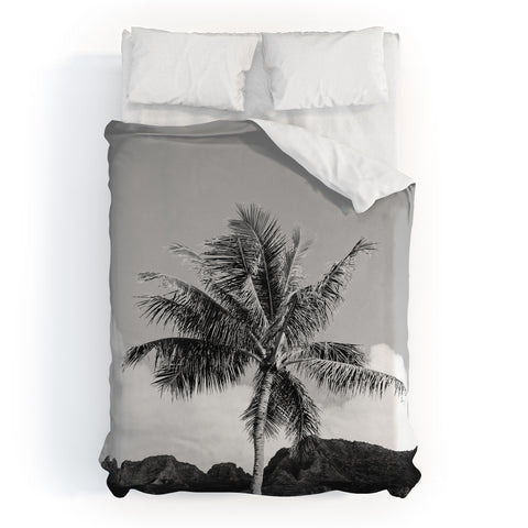 Bethany Young Photography Monochrome Hawaiian Palm Duvet Cover