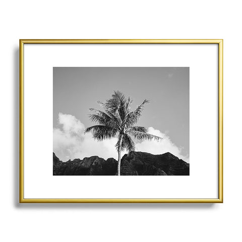 Bethany Young Photography Monochrome Hawaiian Palm Metal Framed Art Print