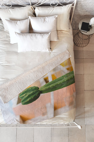 Bethany Young Photography Palm Springs Cactus II Fleece Throw Blanket