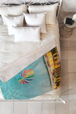 Bethany Young Photography Palm Springs Pool Day Fleece Throw Blanket