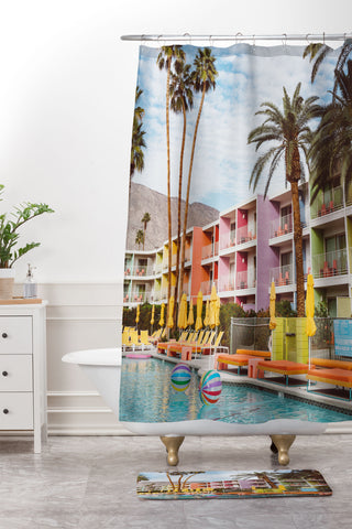 Bethany Young Photography Palm Springs Pool Day VII Shower Curtain And Mat