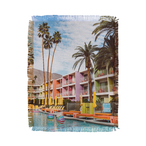 Bethany Young Photography Palm Springs Pool Day VII Throw Blanket