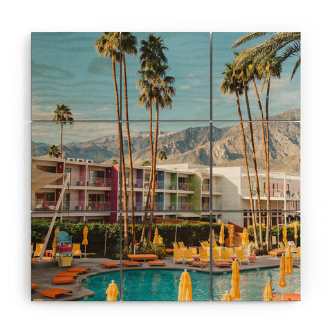 Bethany Young Photography Palm Springs Pool Day VIII Wood Wall Mural
