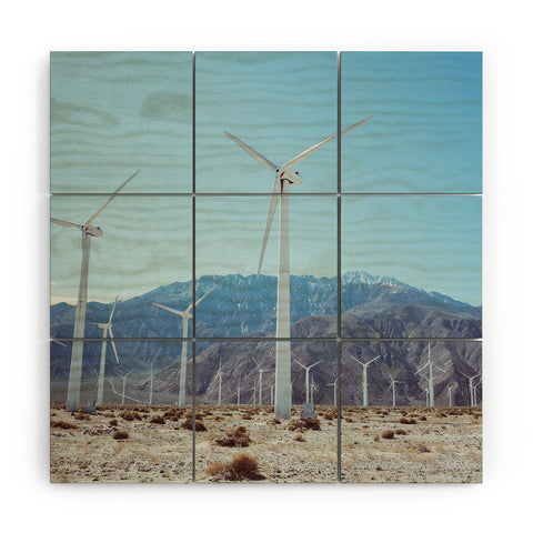 Bethany Young Photography Palm Springs Windmills IV Wood Wall Mural