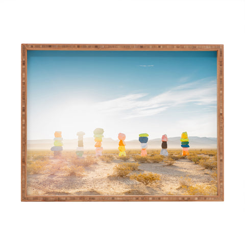 Bethany Young Photography Seven Magic Mountains Sunrise Rectangular Tray