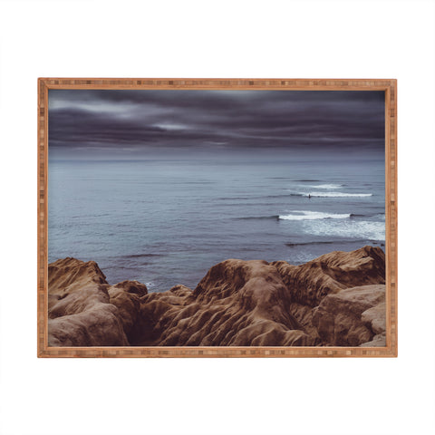 Bethany Young Photography Sunset Cliffs Storm Rectangular Tray