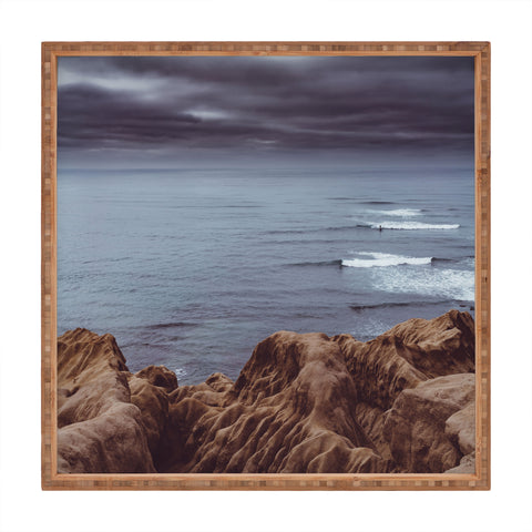 Bethany Young Photography Sunset Cliffs Storm Square Tray
