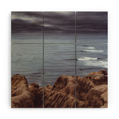 Bethany Young Photography Sunset Cliffs Storm Wood Wall Mural