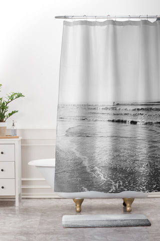 Bethany Young Photography Surfing Monochrome Shower Curtain And Mat