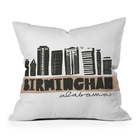 bethmade Birmingham Alabama Throw Pillow