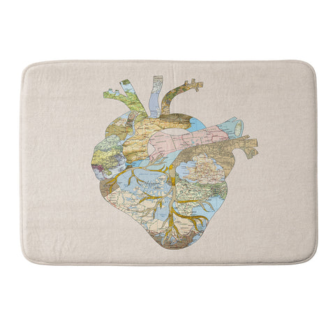 Bianca Green A Travelers Heart Memory Foam Bath Mat