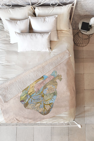 Bianca Green A Travelers Heart Fleece Throw Blanket