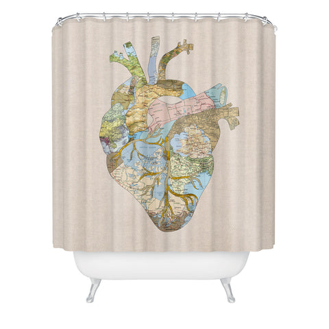 Bianca Green A Travelers Heart Shower Curtain