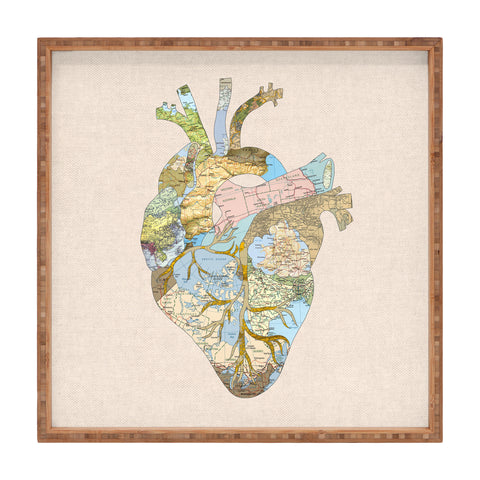 Bianca Green A Travelers Heart Square Tray