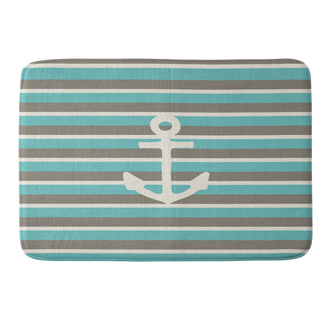 Bianca Green Anchor 1 Memory Foam Bath Mat