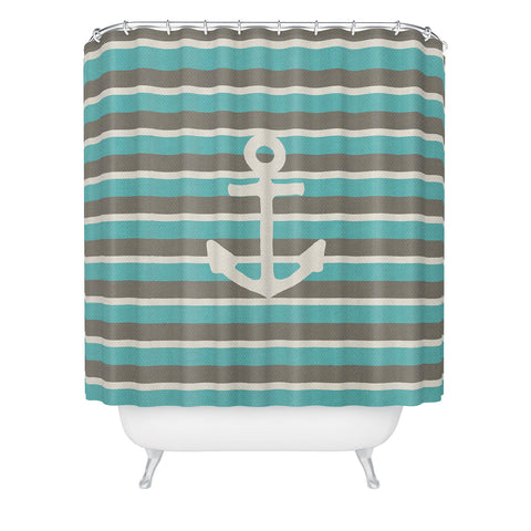 Bianca Green Anchor 1 Shower Curtain