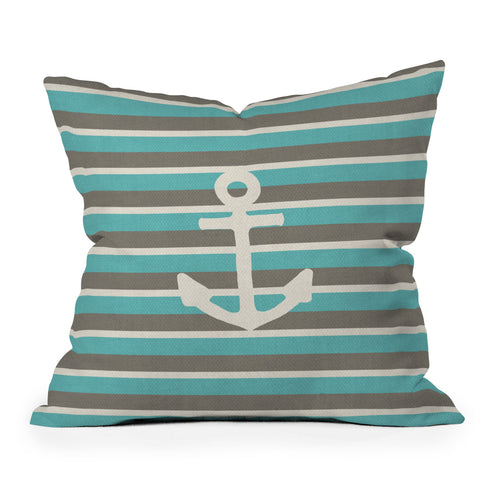 Bianca Green Anchor 1 Throw Pillow