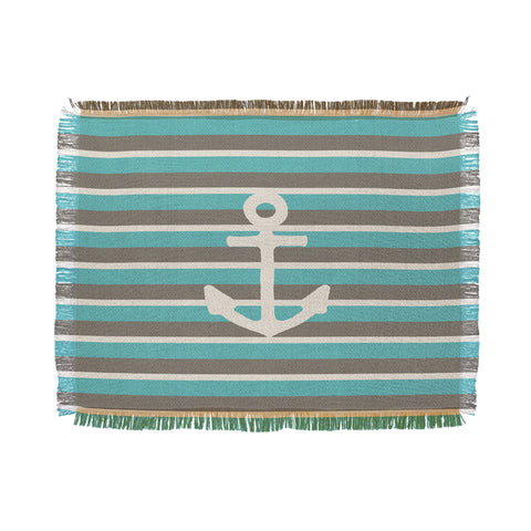 Bianca Green Anchor 1 Throw Blanket