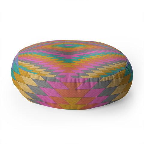 Bianca Green Ancient Rainbow Floor Pillow Round