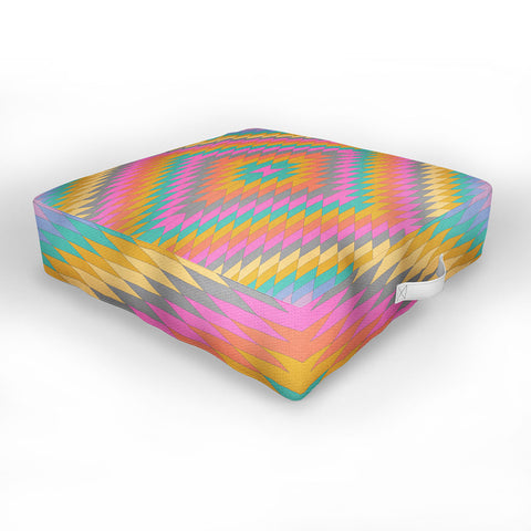 Bianca Green Ancient Rainbow Outdoor Floor Cushion