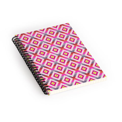 Bianca Green Aztec Diamonds Bright Spiral Notebook