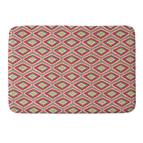 Bianca Green Aztec Fiber 1 Memory Foam Bath Mat